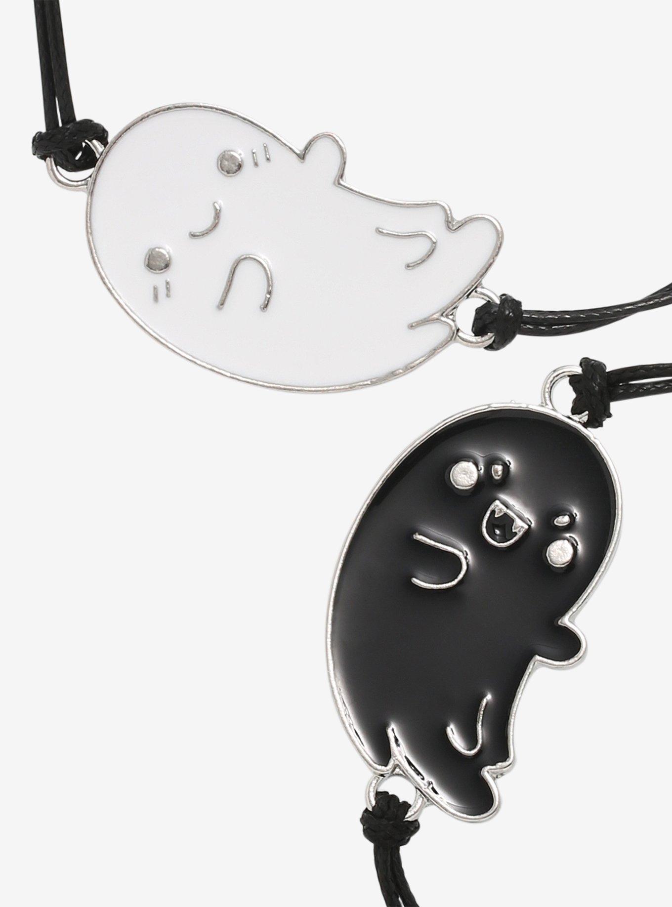 Black & White Ghosts Best Friend Cord Bracelet Set, , alternate