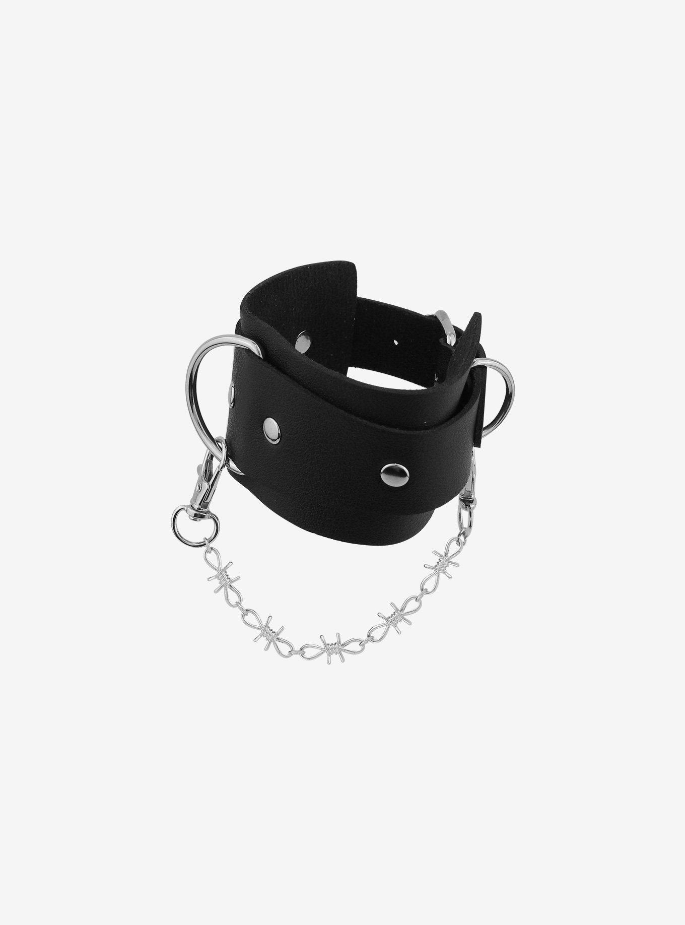 Barbed Wire Chain Cuff Bracelet, , alternate