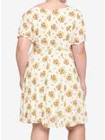 Sunflower Puff Sleeve Dress Plus Size, MULTI, alternate