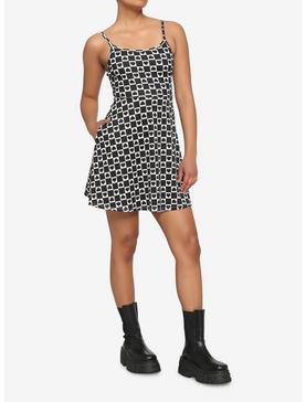 Black & White Checkered Heart Dress, , hi-res