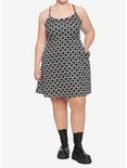 Black & White Checkered Heart Dress Plus Size, BLACK, alternate