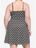 Black & White Checkered Heart Dress Plus Size, BLACK, alternate