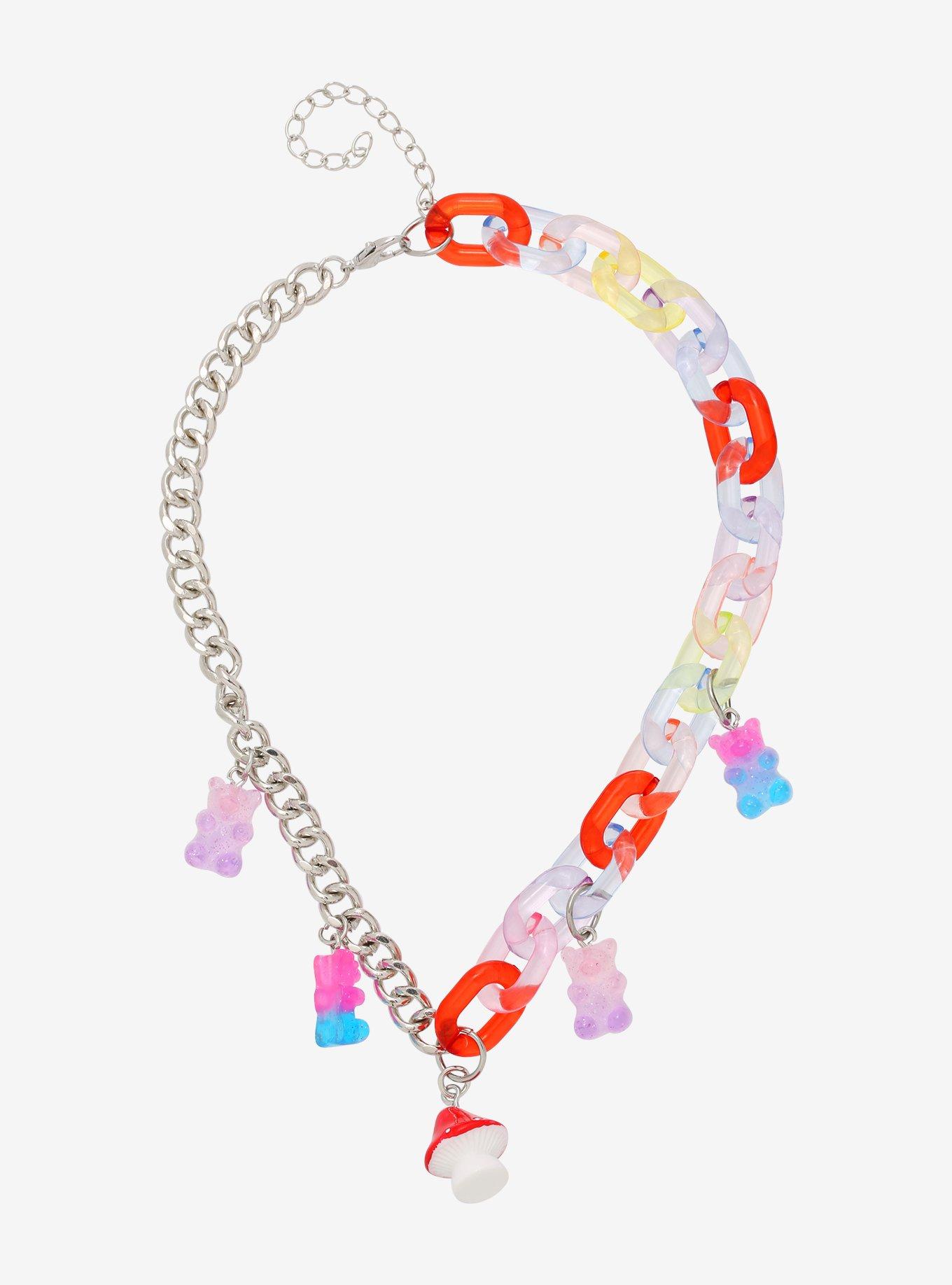 Chunky Charm Mismatched Chain Necklace, , alternate
