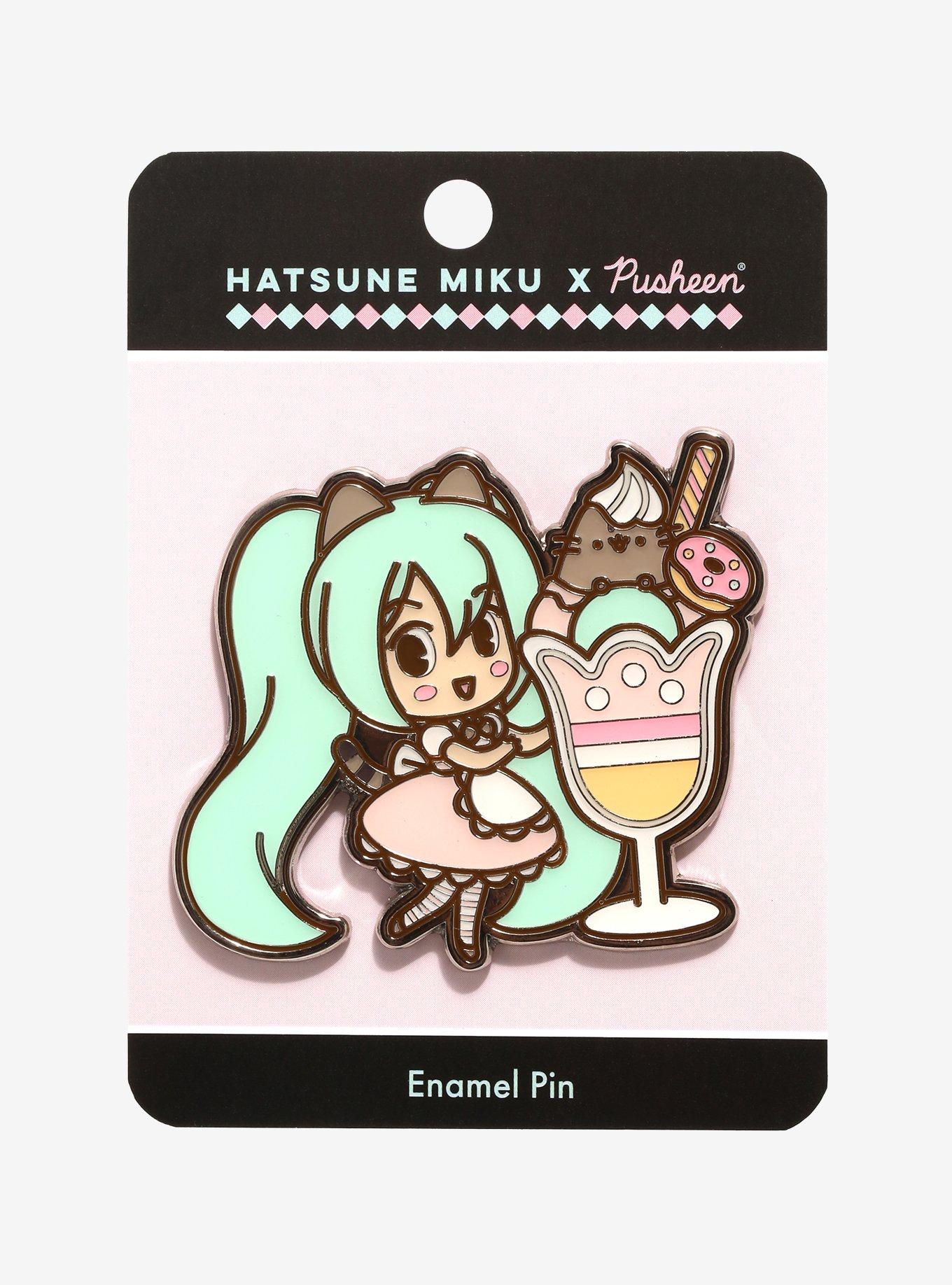 Hatsune Miku X Pusheen Enamel Pin, , alternate