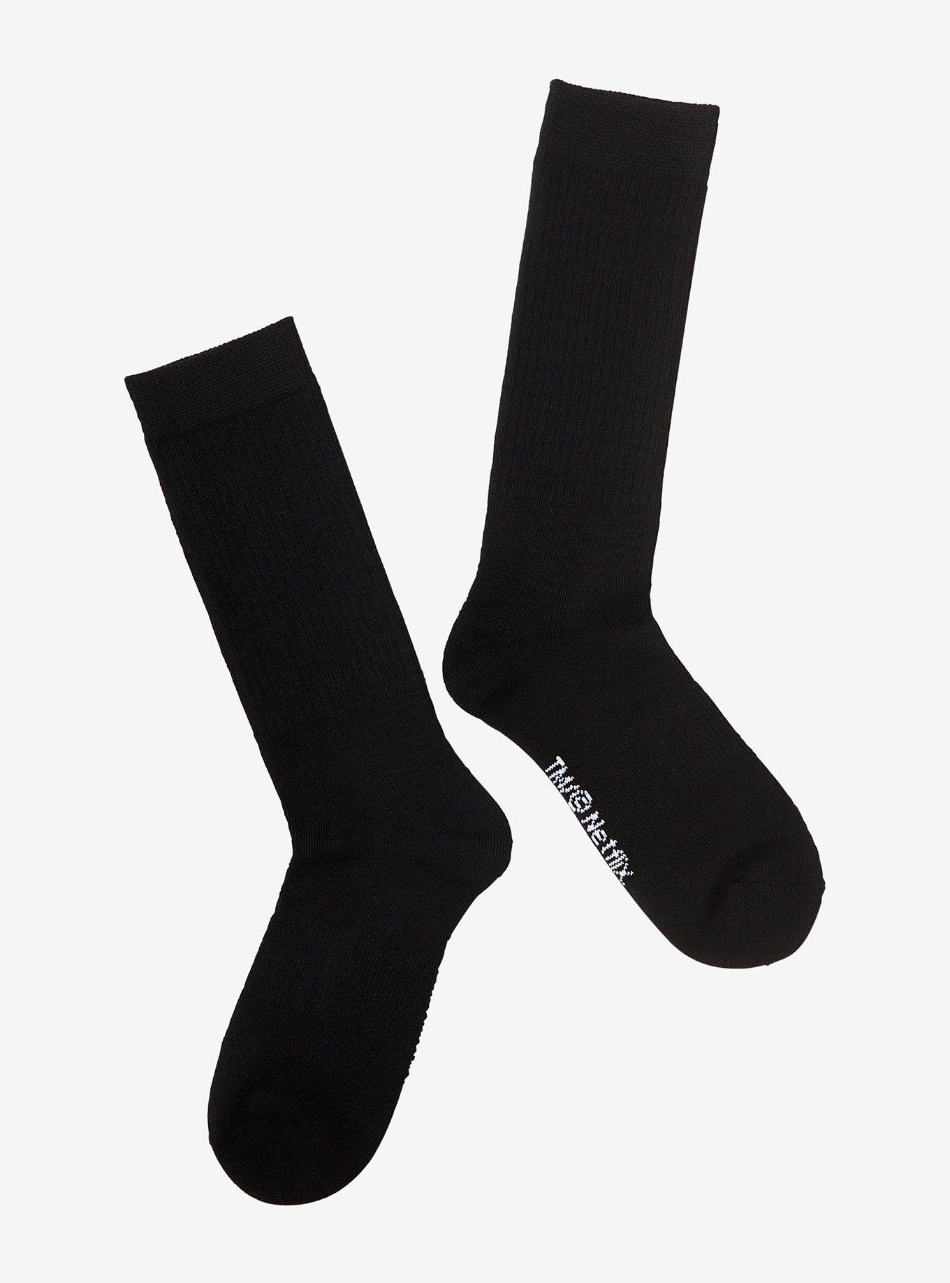 Stranger Things Logo Crew Socks, , alternate