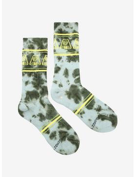 Plus Size Avatar: The Last Airbender Earthbending Symbol Tie-Dye Crew Socks - BoxLunch Exclusive, , hi-res