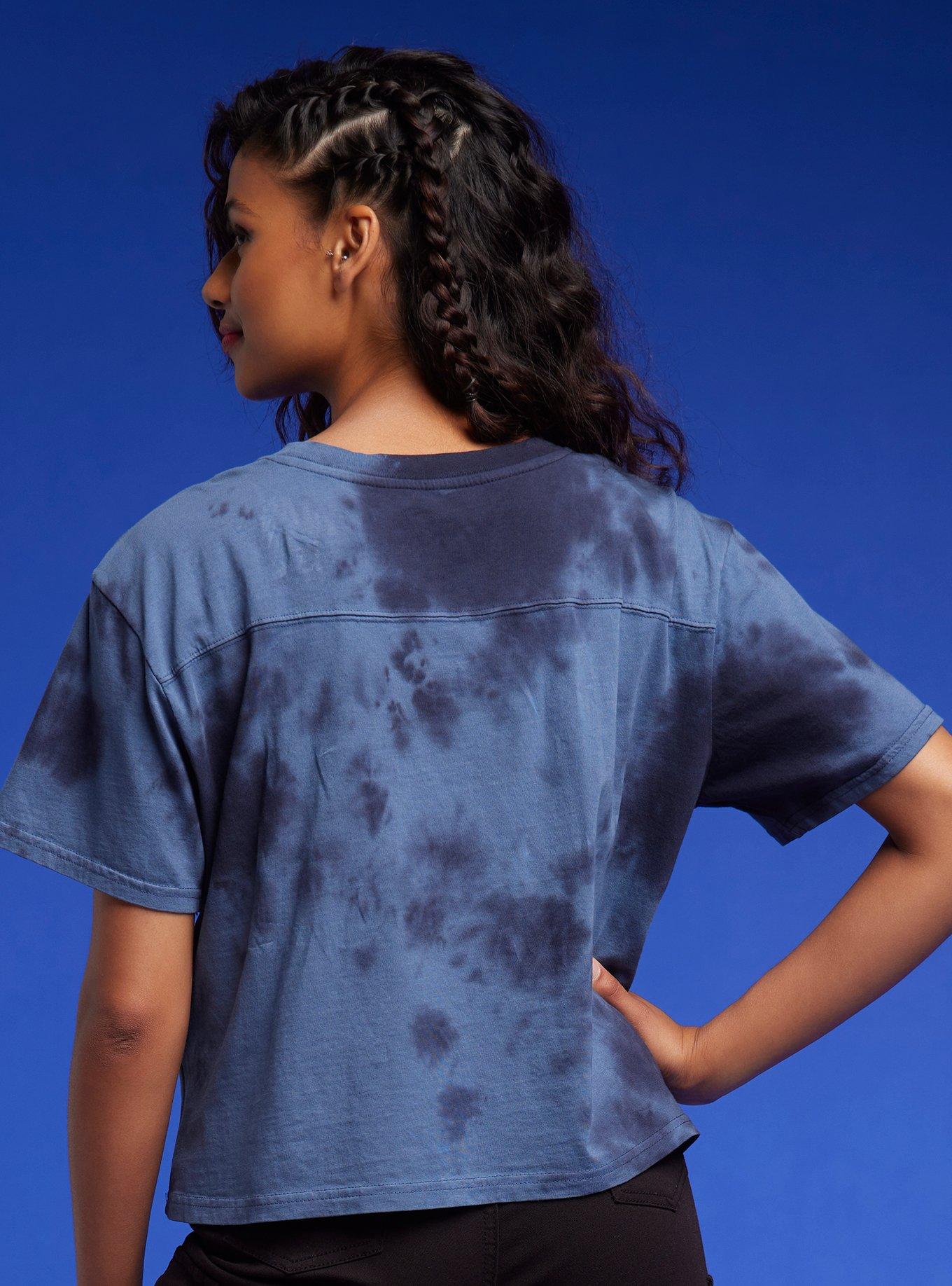 Her Universe Marvel Thor: Love And Thunder New Asgard Blue Wash Girls Crop T-Shirt, MULTI, alternate