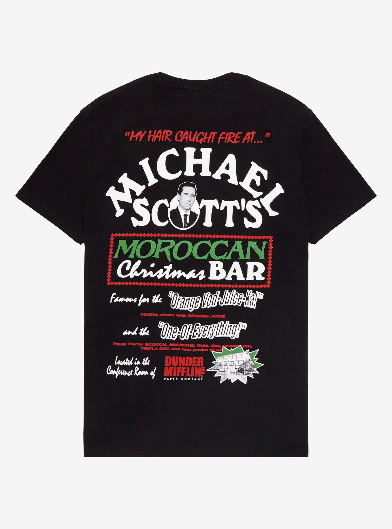 The Office Michael Scott's Moroccan Christmas Bar T-Shirt - BoxLunch Exclusive, BLACK, alternate