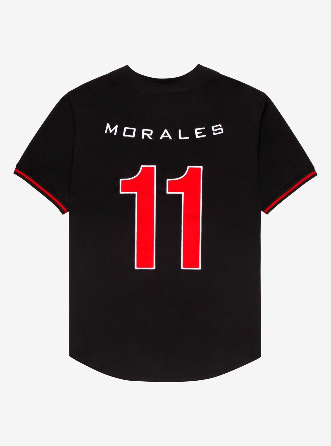Marvel Spider-Man Miles Morales Baseball Jersey - BoxLunch Exclusive, BLACK, alternate