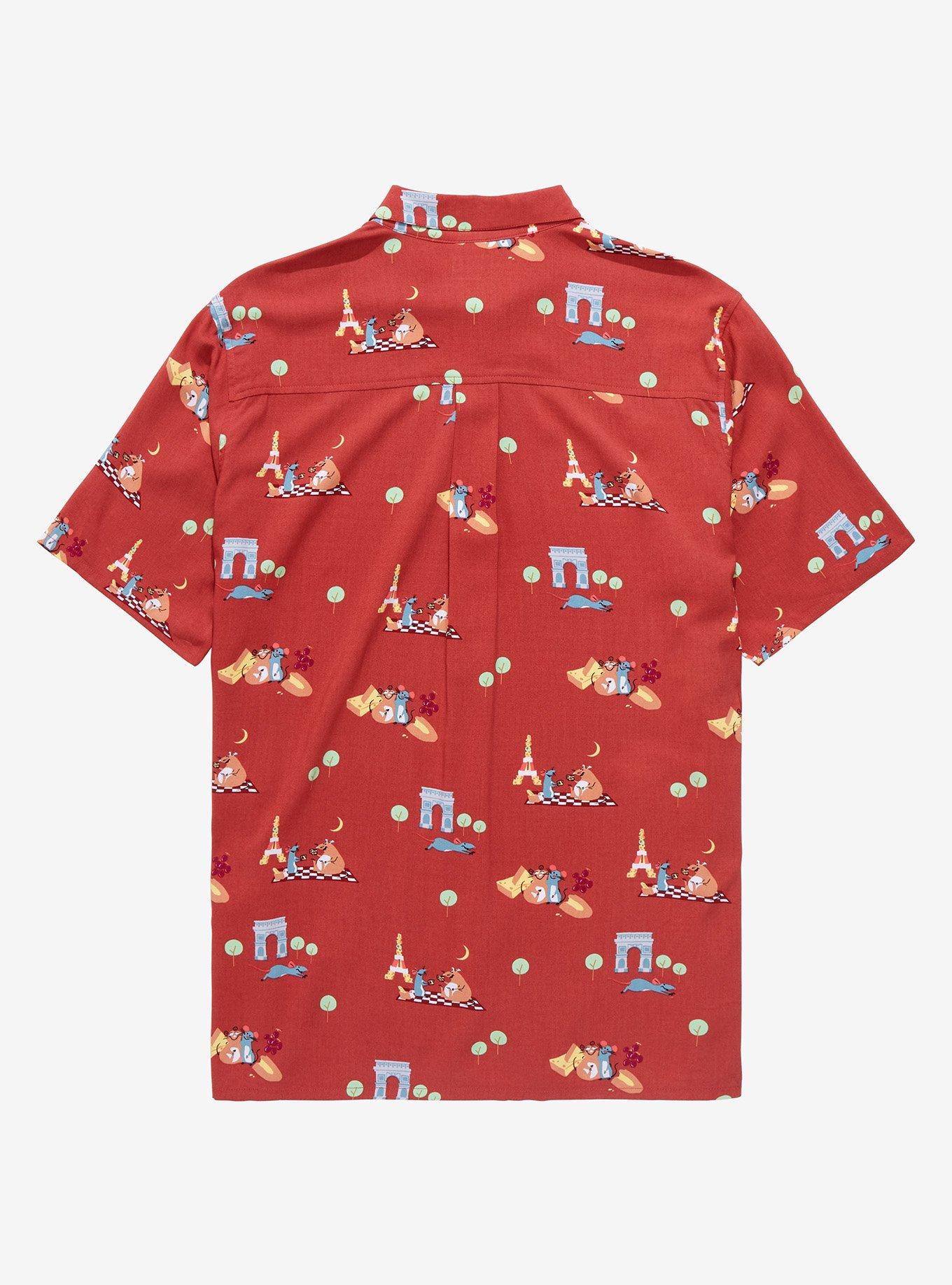 Disney Pixar Ratatouille Remy & Emile Scenic Allover Print Women’s Woven Button-Up, , hi-res