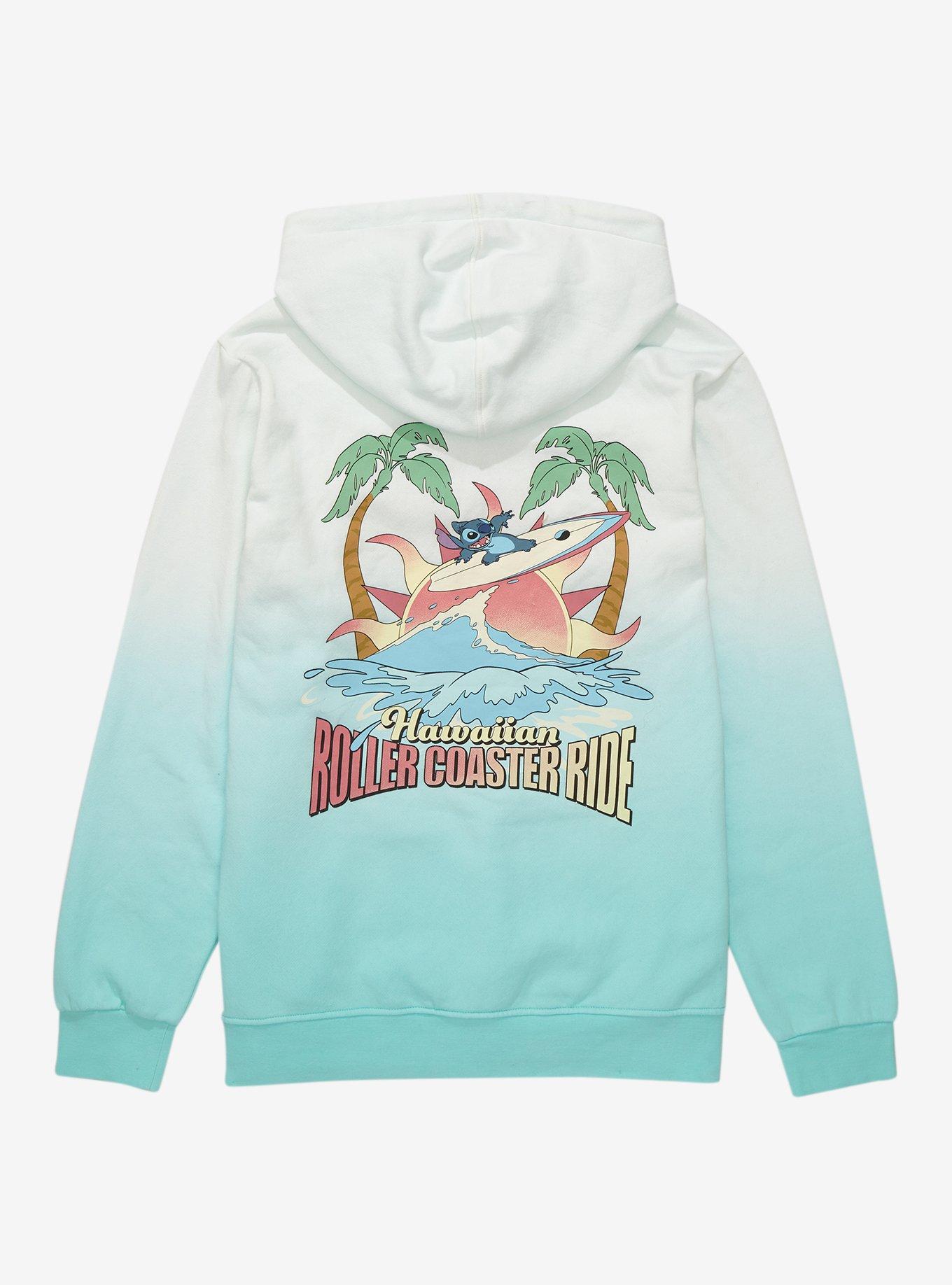 Disney Lilo & Stitch Hawaiian Roller Coaster Ride Ombre Hoodie - BoxLunch Exclusive, MULTI, alternate