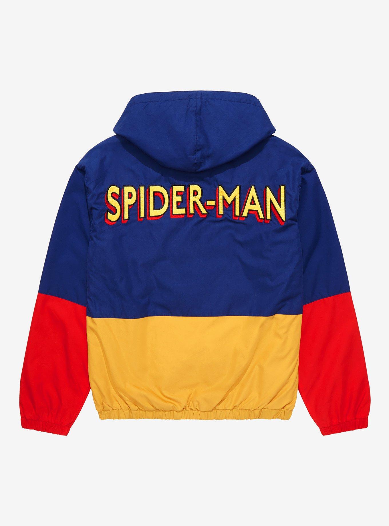 Marvel Spider-Man Hang in There Color Block Jacket - BoxLunch Exclusive ...