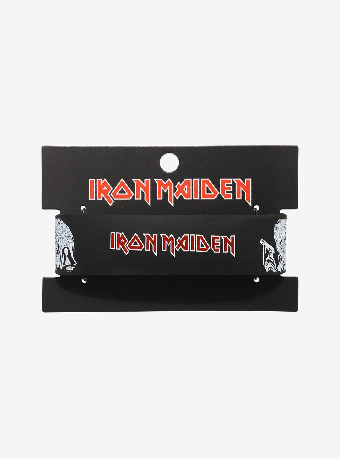 Iron Maiden Logo Rubber Bracelet, , alternate