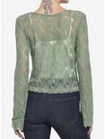 Her Universe Tinker Bell Lace Tie-Front Girls Crop Cardigan, MULTI, alternate