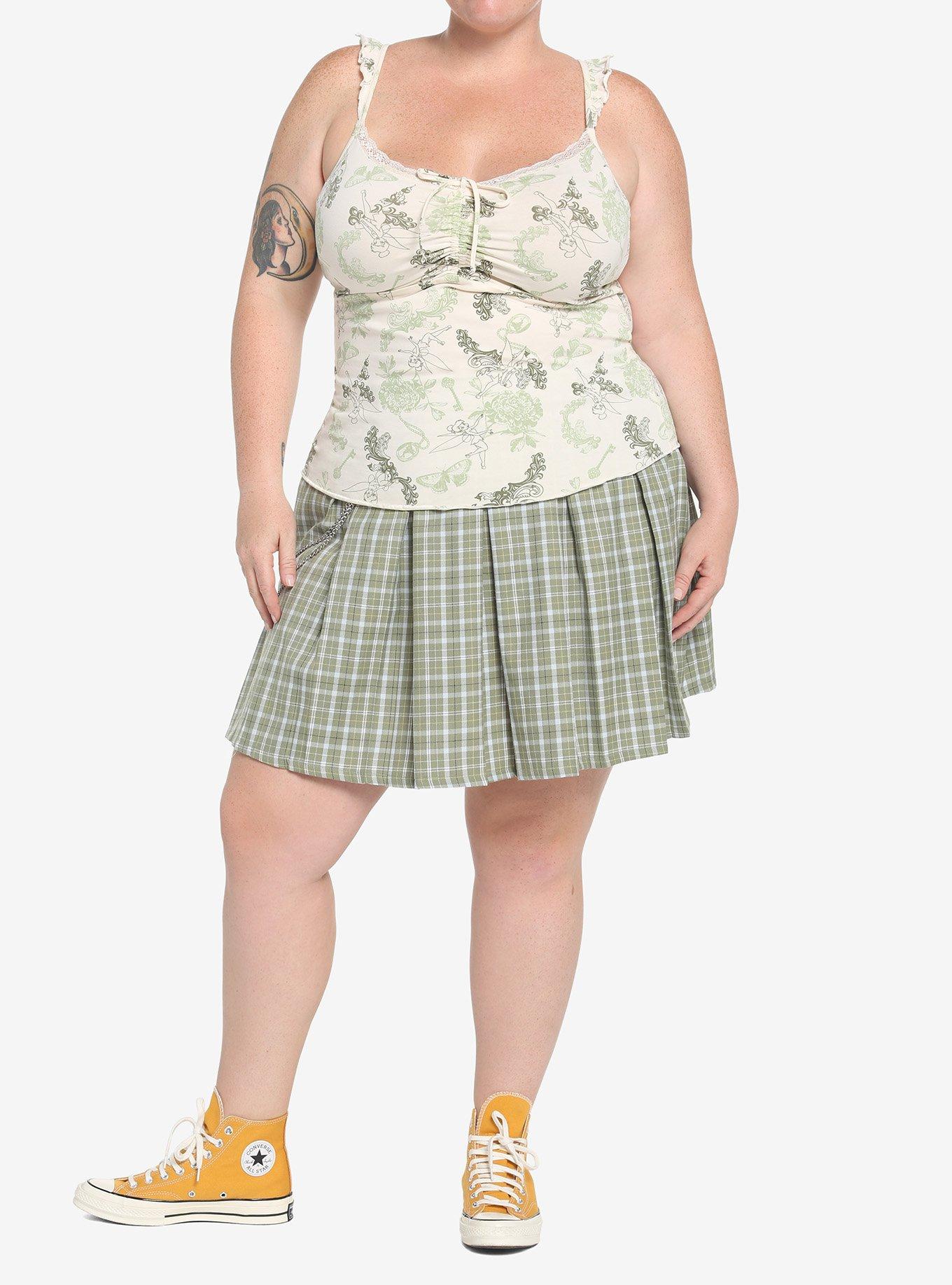 Her Universe Tinker Bell Filigree Girls Tank Top Plus Size, MULTI, alternate