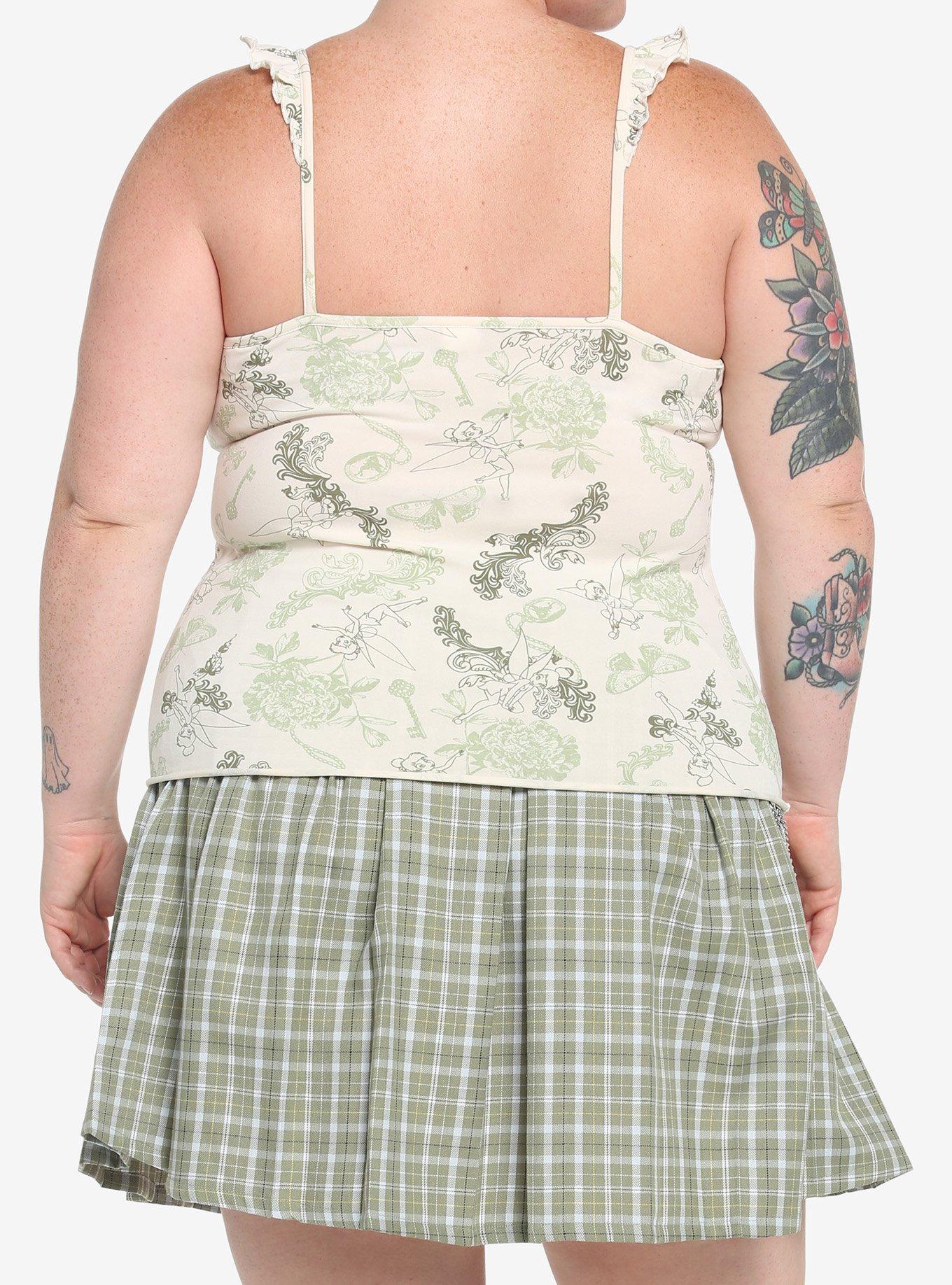 Her Universe Tinker Bell Filigree Girls Tank Top Plus Size, MULTI, alternate