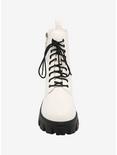 White & Black Double Chain Combat Boots, MULTI, alternate