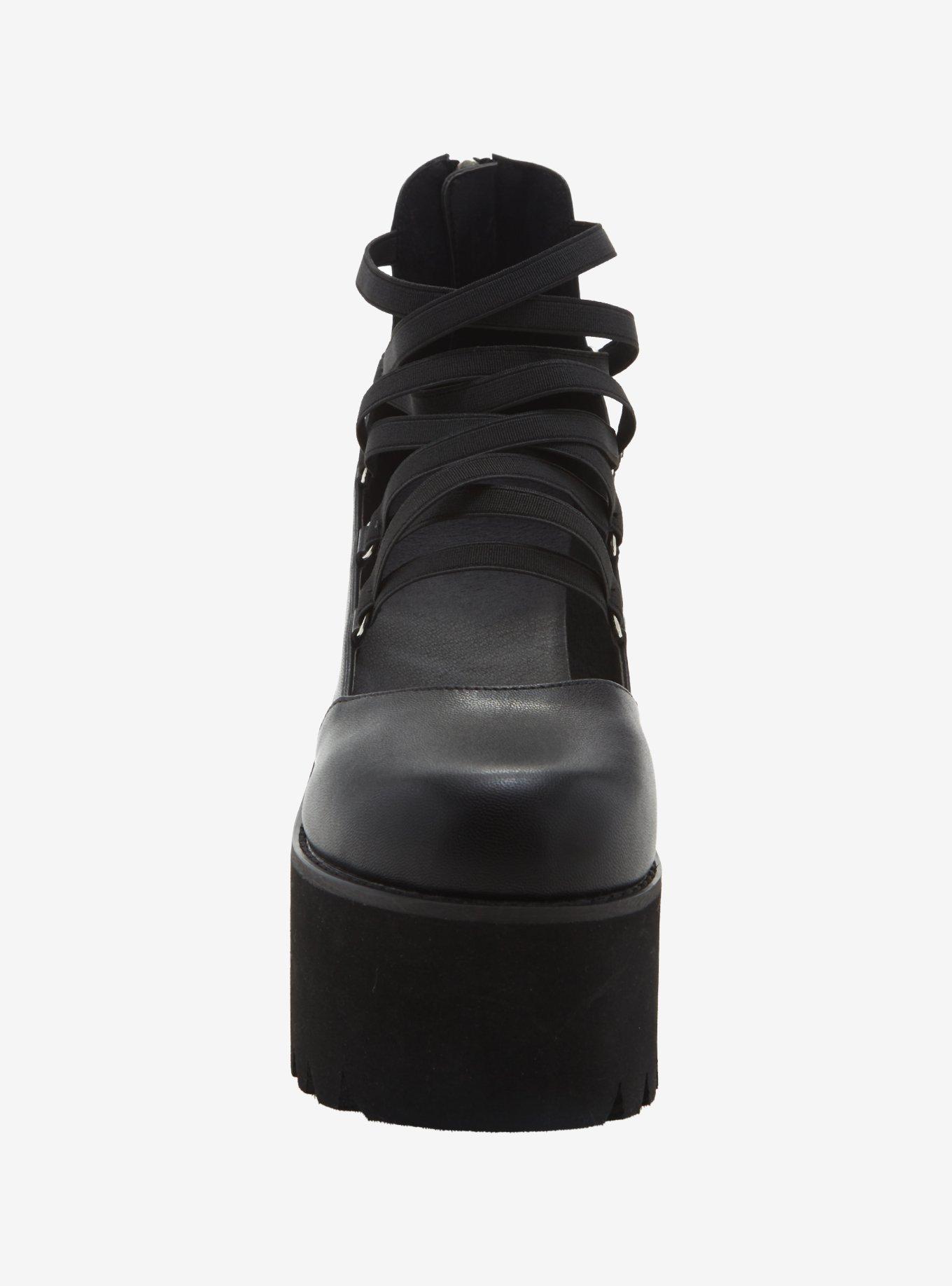Black Crisscross Platform Mary Janes, MULTI, alternate