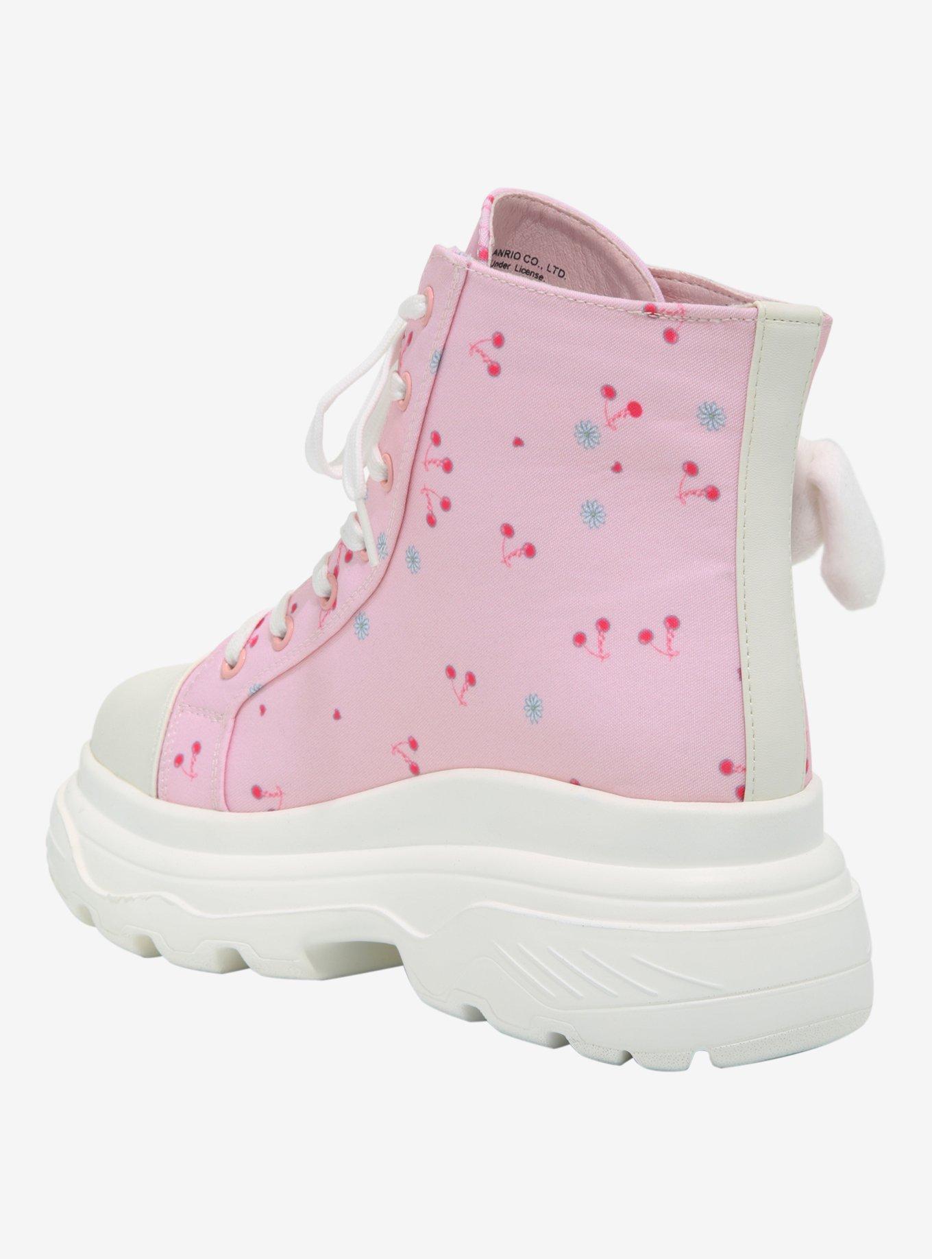 Cinnamoroll Cherry Plush Hi-Top Platform Sneakers, MULTI, alternate