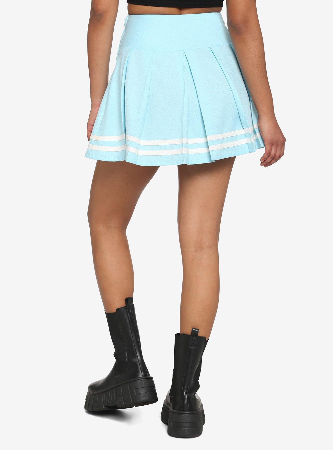 Light Blue Sailor Skirt, BLUE, alternate