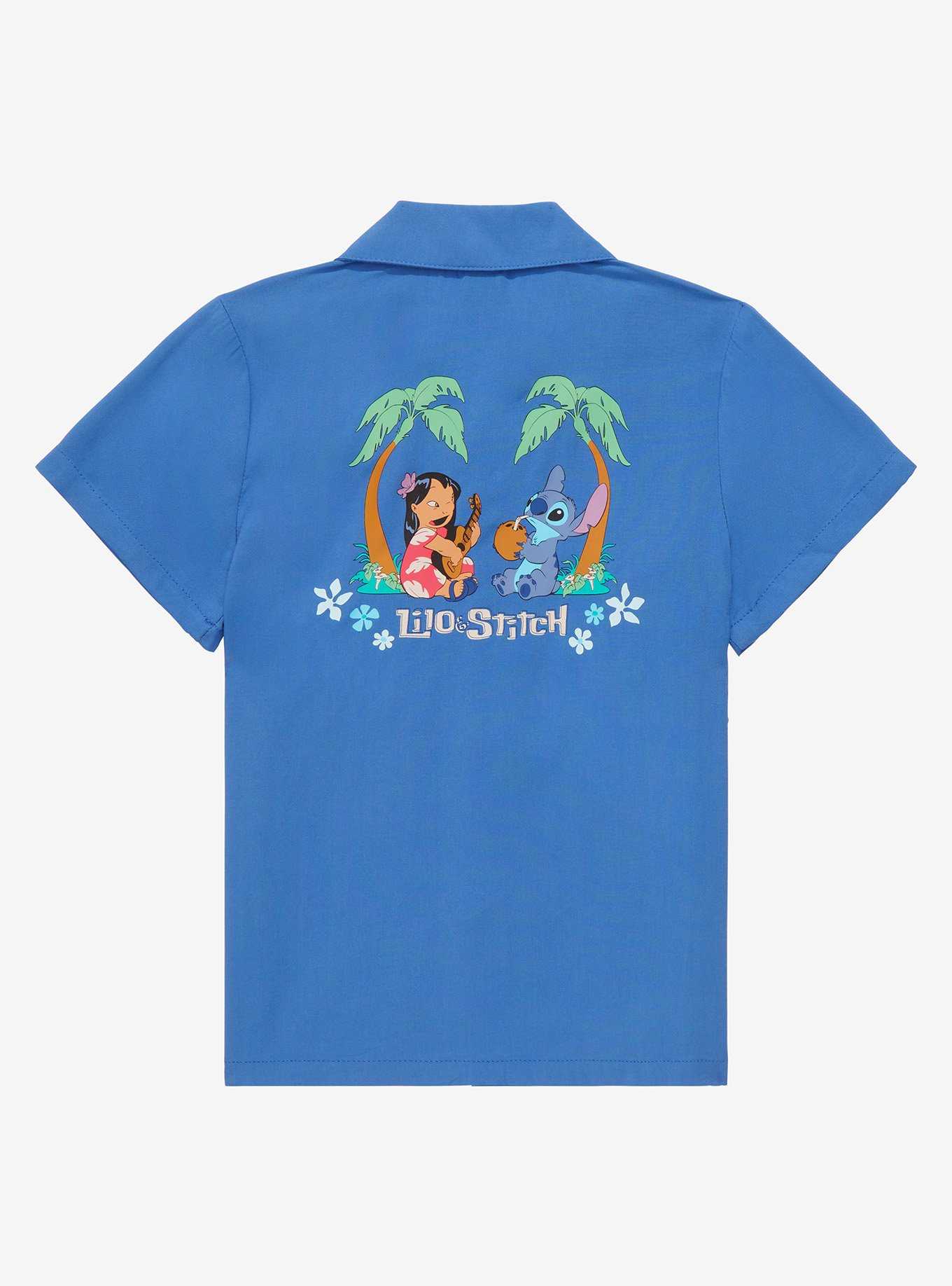 Disney Lilo & Stitch Island Life Toddler Woven Button-Up - BoxLunch Exclusive, , hi-res