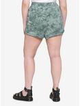 Her Universe Disney Tinker Bell Green Tie-Dye Soft Shorts Plus Size, SAGE, alternate