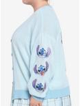 Her Universe Disney Lilo & Stitch Stay Weird Skimmer Girls Cardigan Plus Size, BLUE, alternate