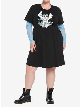 Her Universe Disney Lilo & Stitch Trippy Mesh Twofer Dress Plus Size, , hi-res