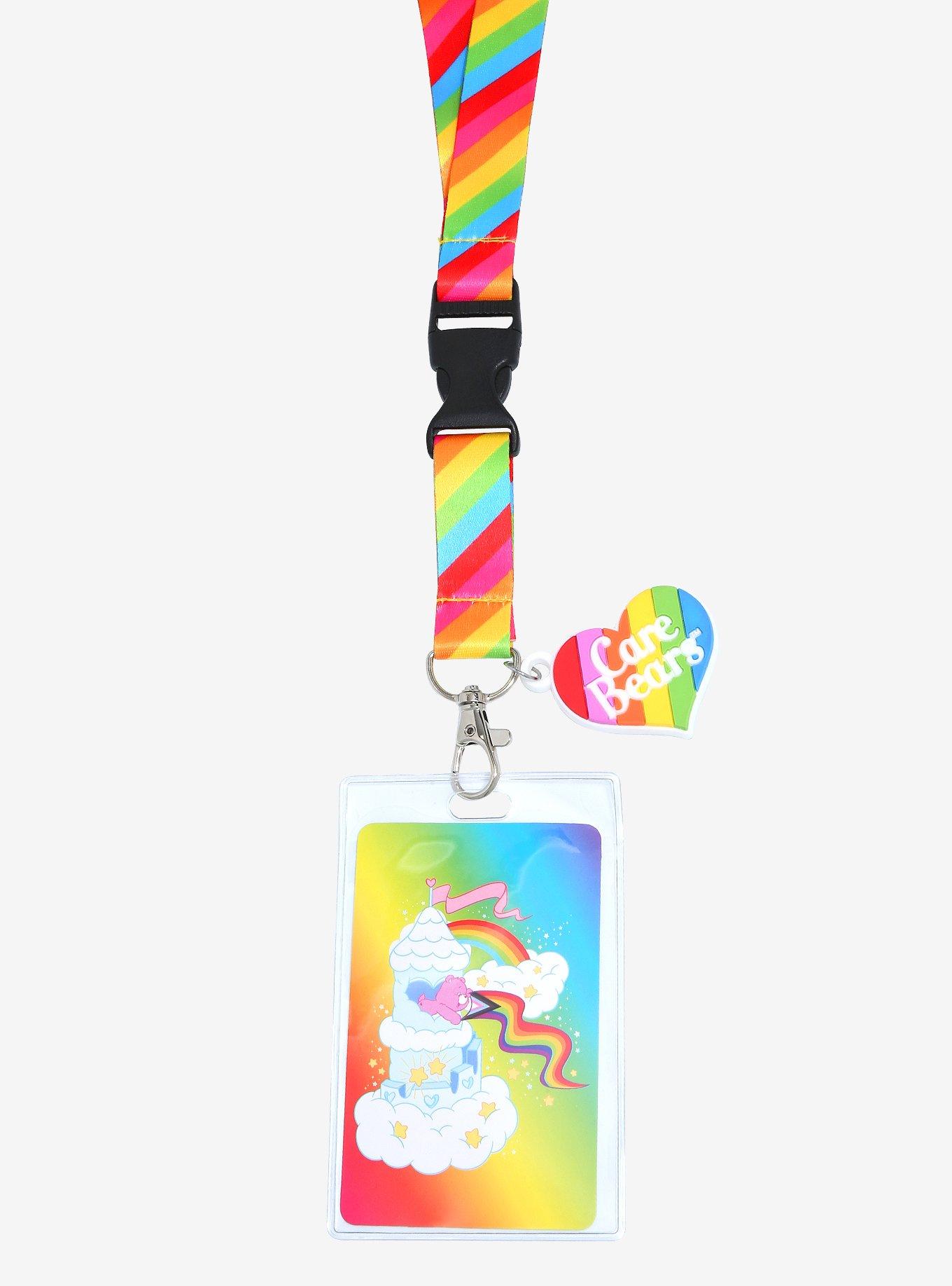 Care Bears Pride Rainbow Stripe Lanyard, , alternate