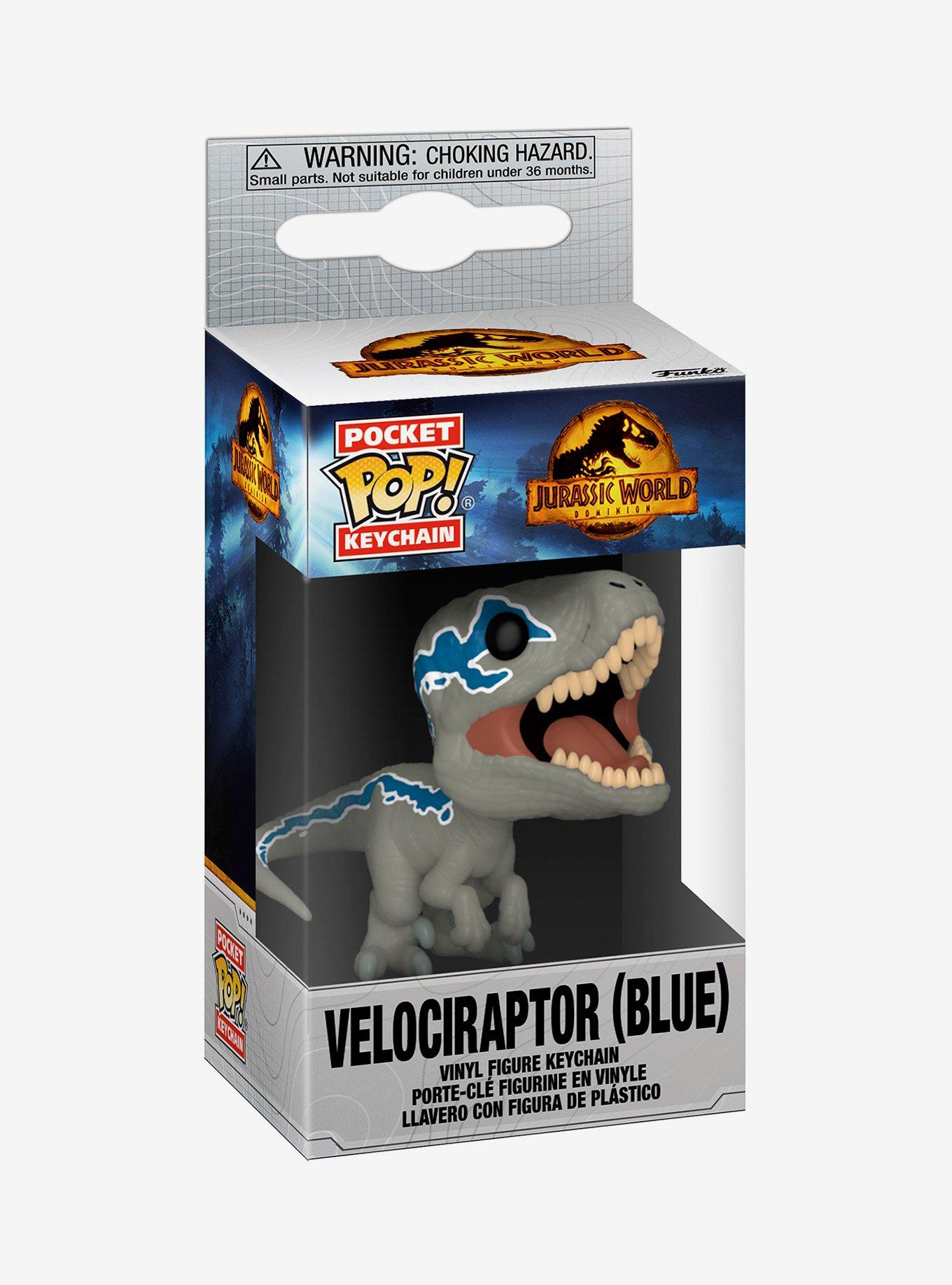 Funko Pocket Pop! Jurassic World Dominion Velociraptor (Blue) Vinyl Keychain, , hi-res