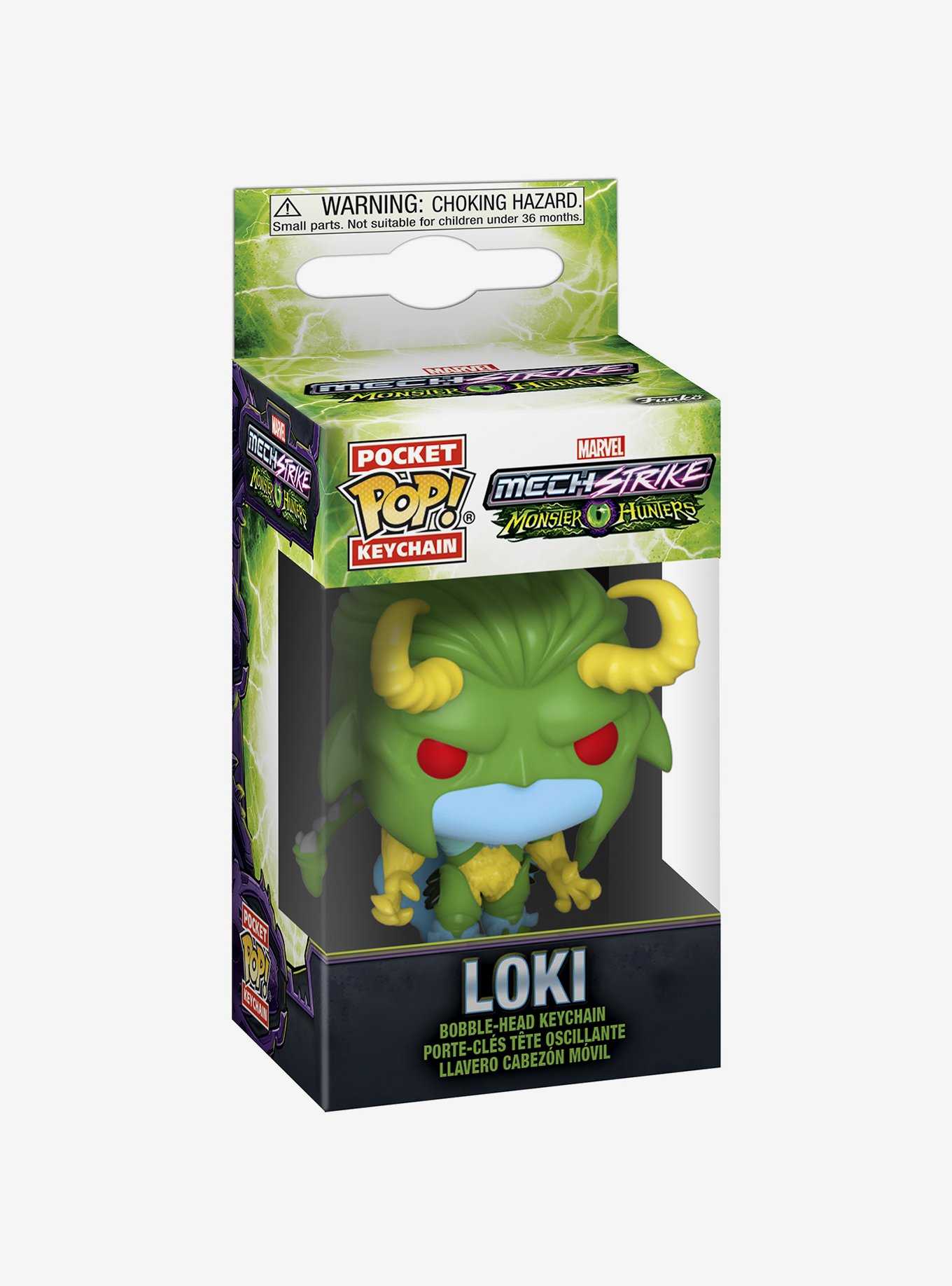 Funko Pop! Marvel Mech Strike Monster Hunters Loki Vinyl Bobble-Head Keychain, , hi-res