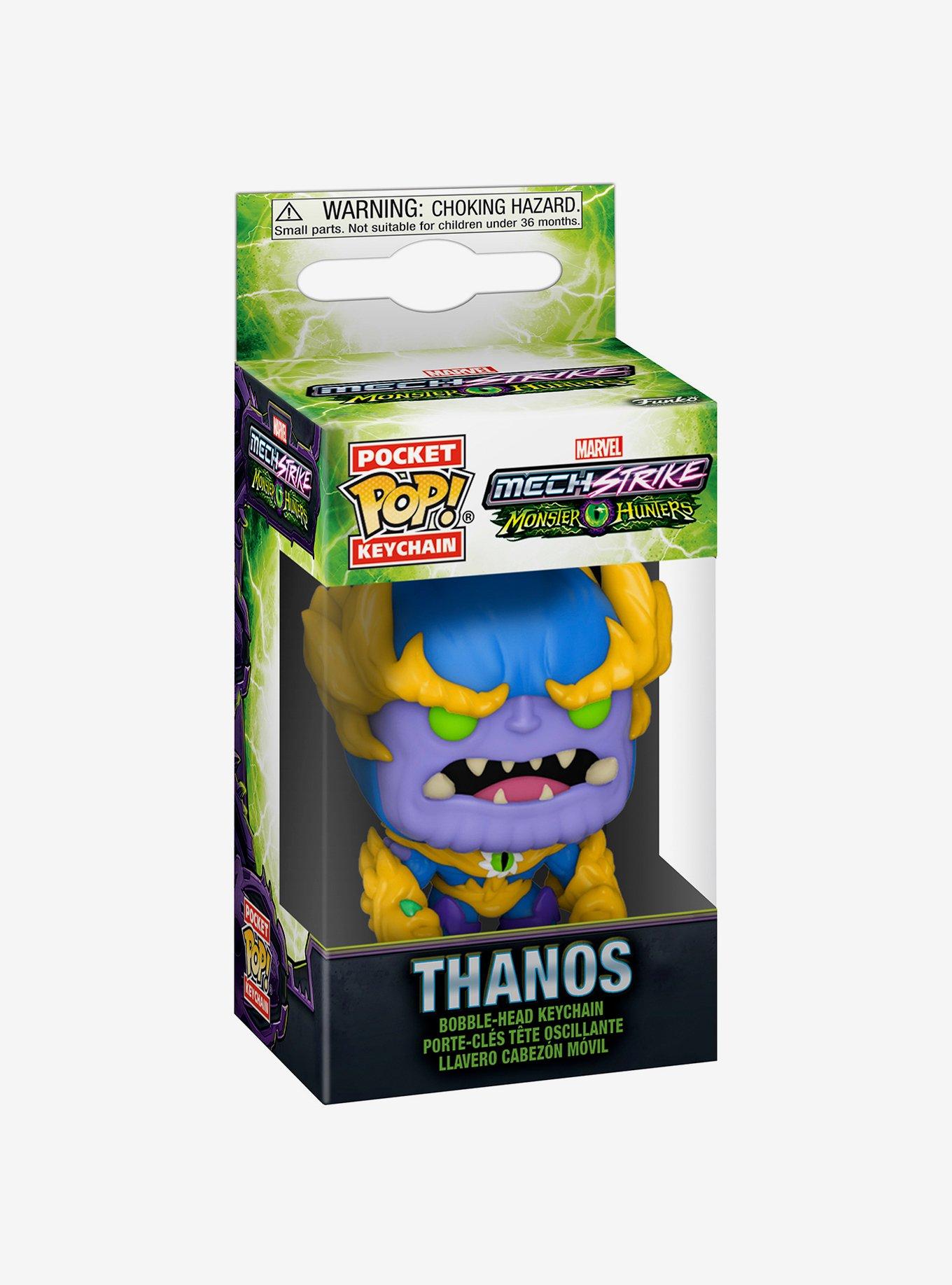 Funko Pocket Pop! Marvel Mech Strike Monster Hunters Thanos Vinyl Bobble-Head Keychain, , alternate