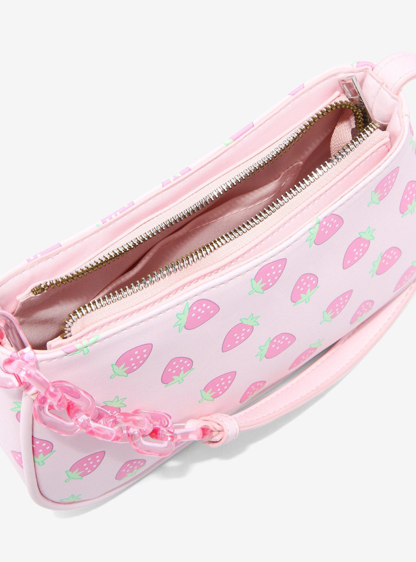 Strawberry Chunky Chain Baguette Bag, , alternate