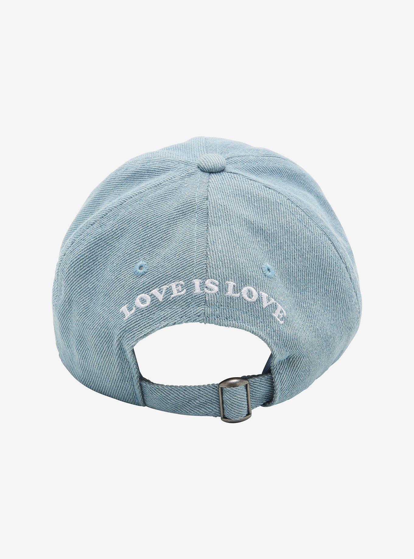 Lesbian Pride Flag Heart Denim Cap, , alternate