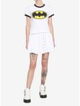 DC Comics Batman Logo Girls Crop Ringer T-Shirt, MULTI, alternate