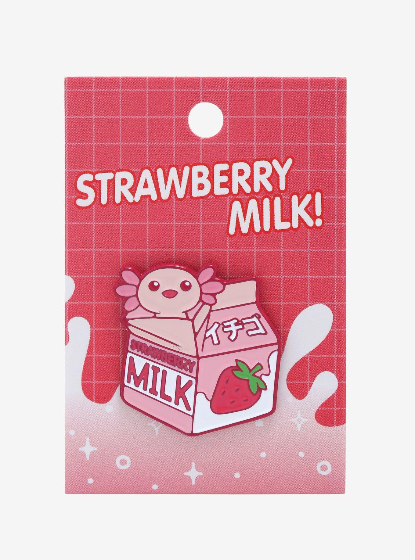 Axolotl Strawberry Milk Carton Enamel Pin - BoxLunch Exclusive, , alternate
