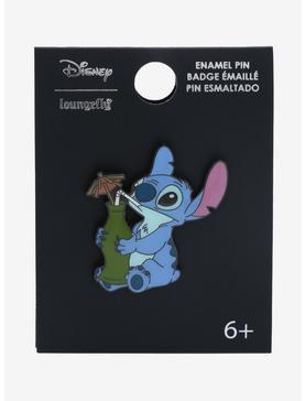 Loungefly Disney Lilo & Stitch Stitch with Drink Pin - BoxLunch Exclusive, , hi-res