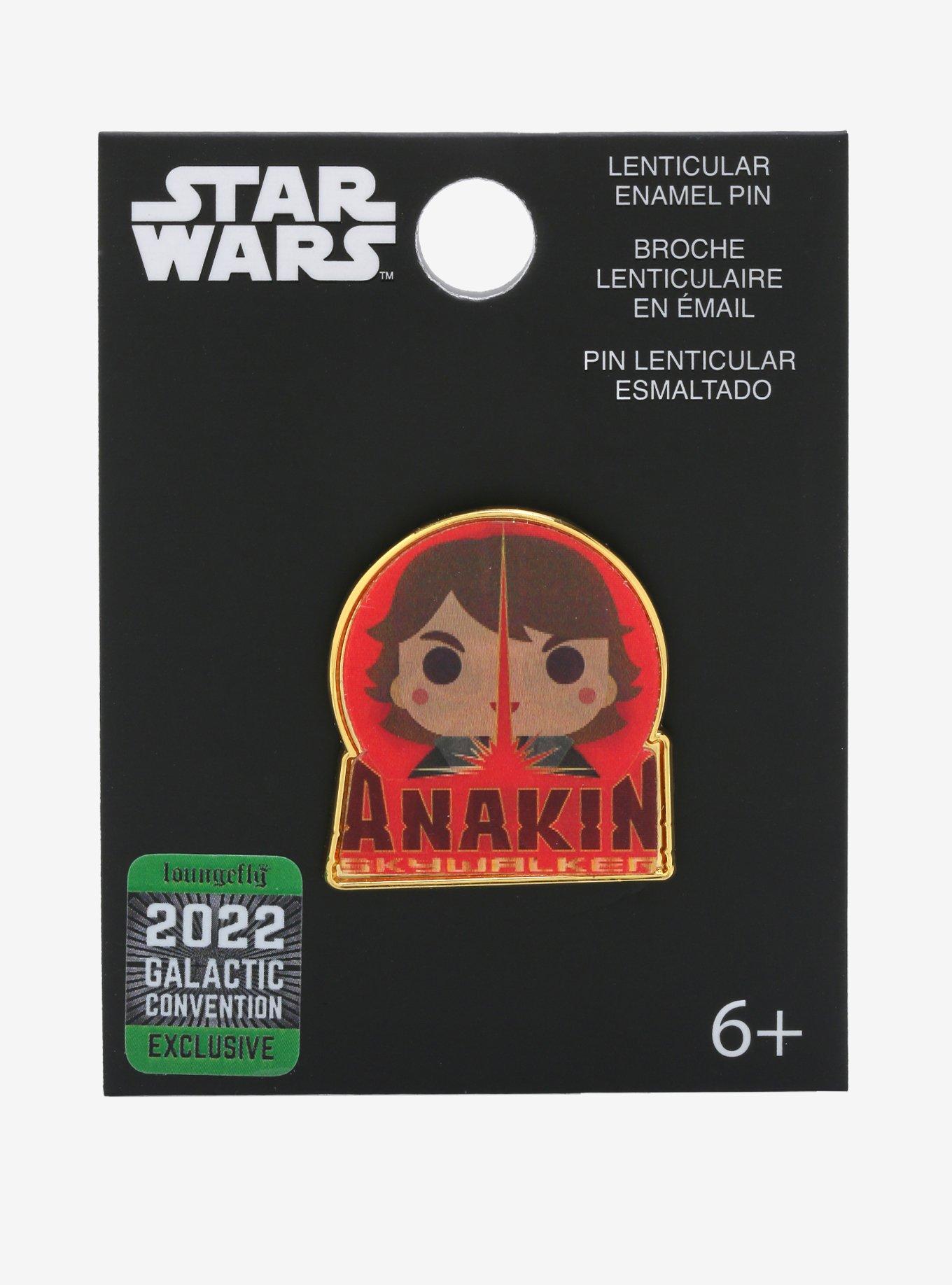 Loungefly Star Wars Chibi Anakin Skywalker & Darth Vader Lenticular Enamel Pin - BoxLunch Exclusive, , alternate