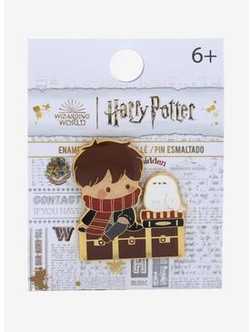 Loungefly Harry Potter Chibi Hedwig & Harry Enamel Pin - BoxLunch Exclusive, , hi-res