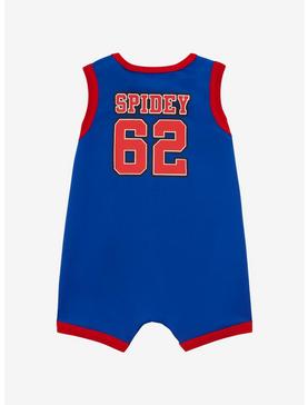 Marvel Spider-Man Spidey Infant Basketball Jersey Romper - BoxLunch Exclusive , , hi-res