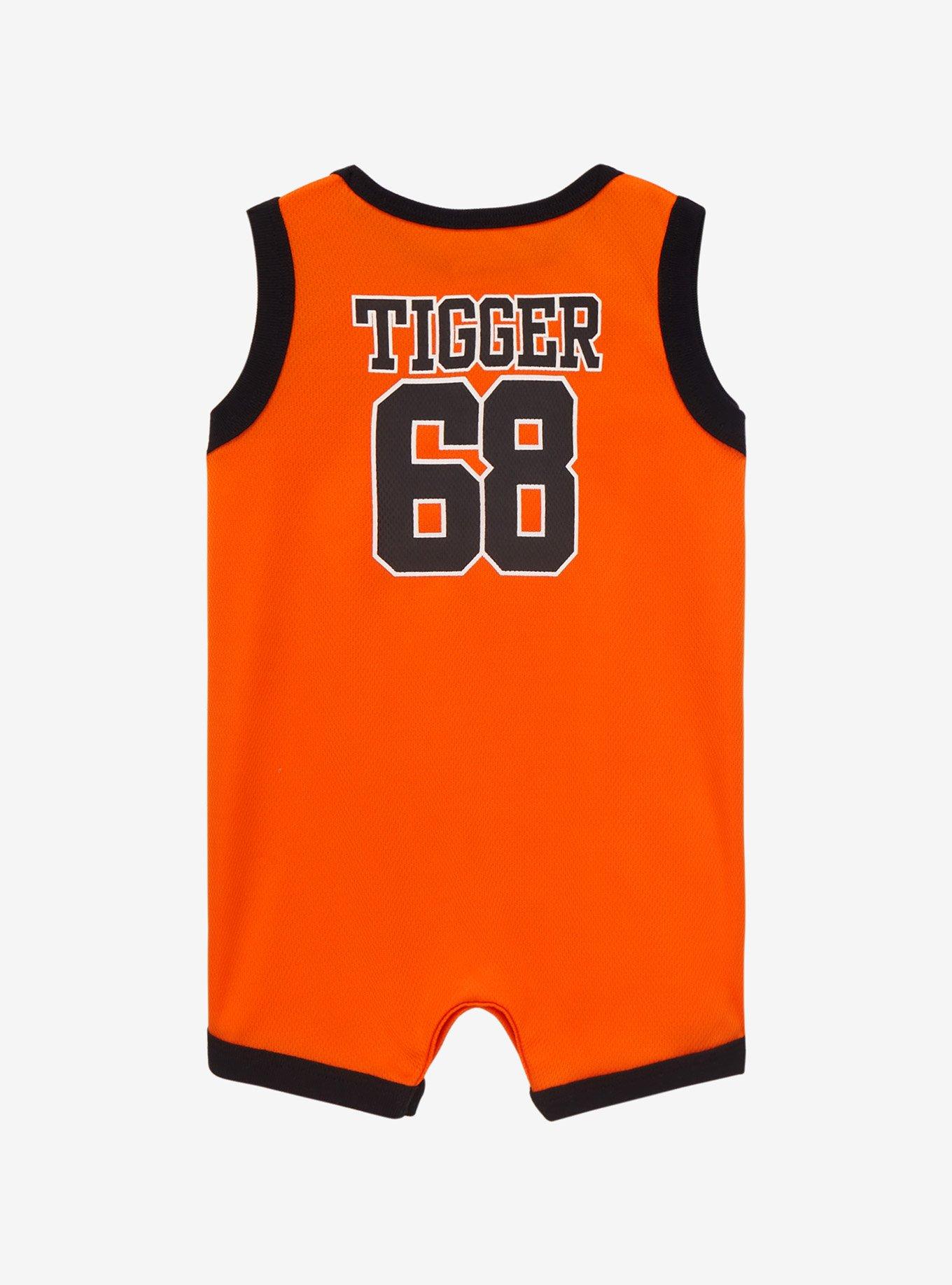 Disney Winnie the Pooh Tigger Infant Basketball Jersey Romper - BoxLunch Exclusive, ORANGE, alternate
