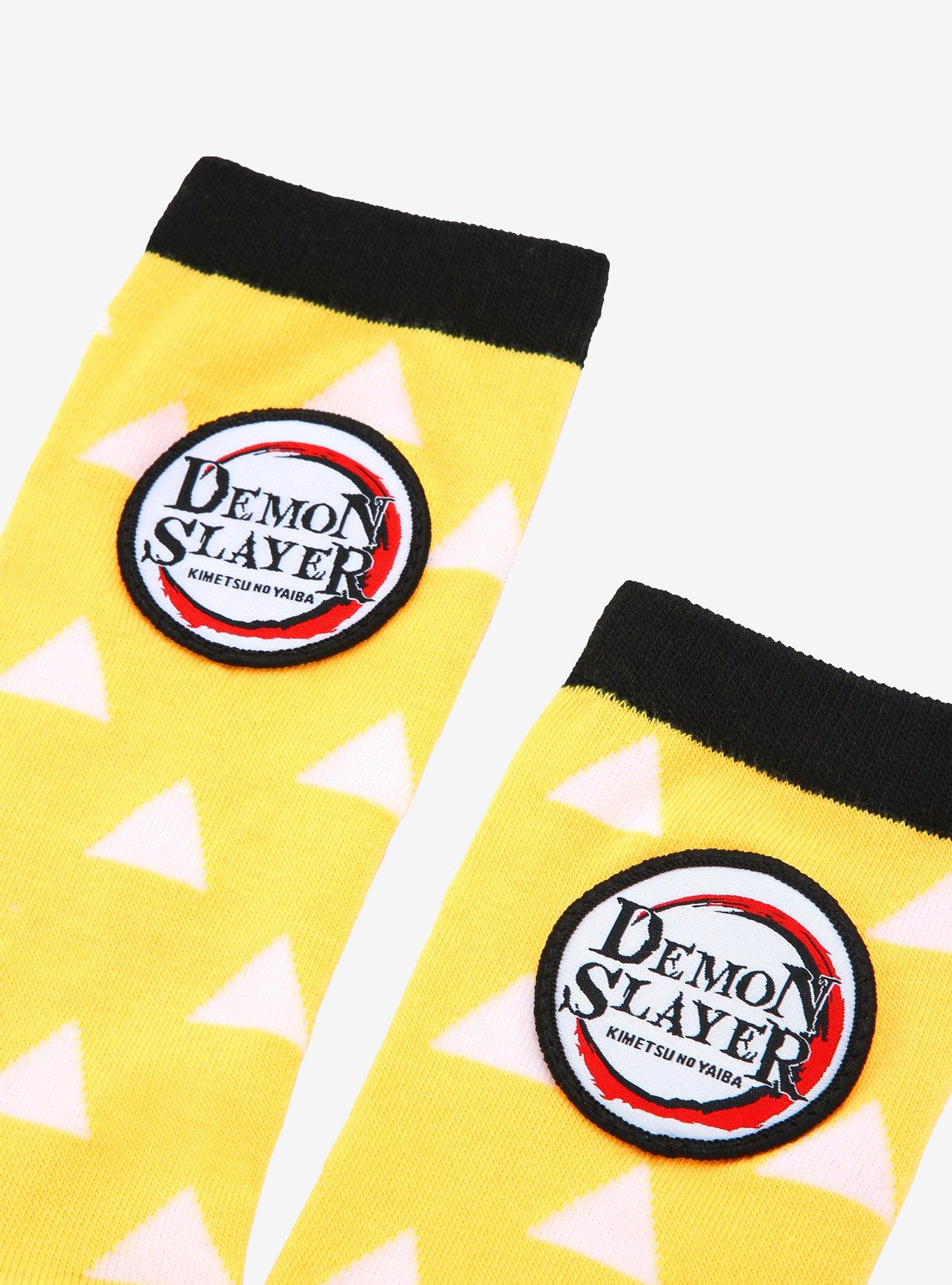Demon Slayer: Kimetsu no Yaiba Zenitsu Patterned Socks - BoxLunch Exclusive, , hi-res