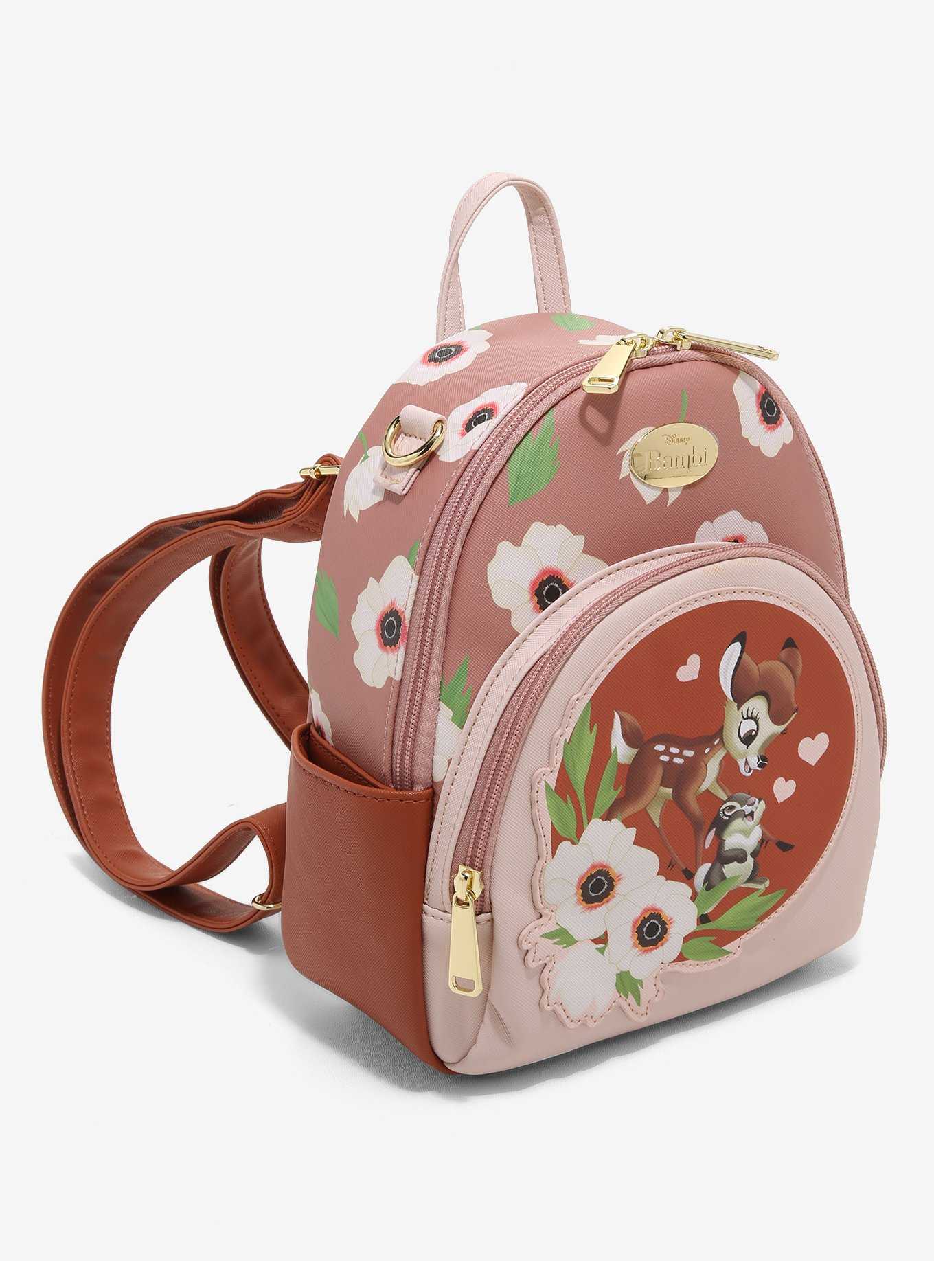 Disney Bambi Thumper & Bambi Watercolor Circle Portrait Convertible Mini Backpack - BoxLunch Exclusive, , hi-res