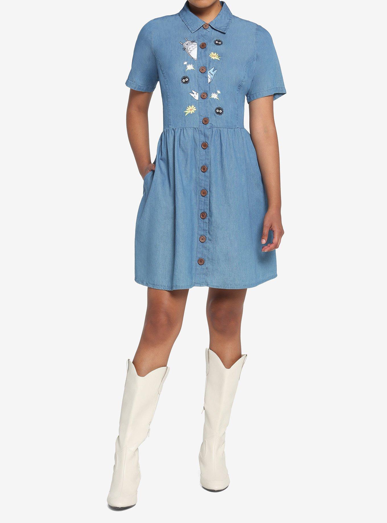 Her Universe Studio Ghibli My Neighbor Totoro Denim Dress, MULTI, alternate
