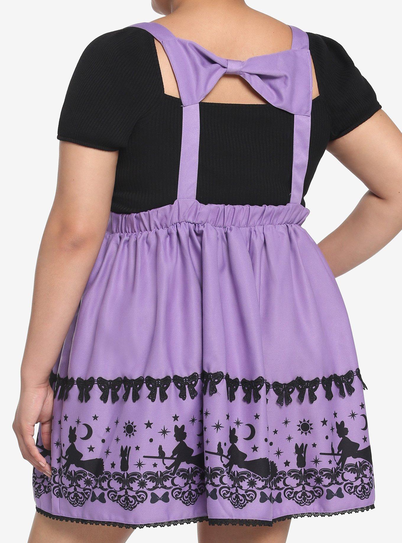 Her Universe Studio Ghibli Kiki's Delivery Service Purple Suspender Skirt Plus Size, MULTI, alternate