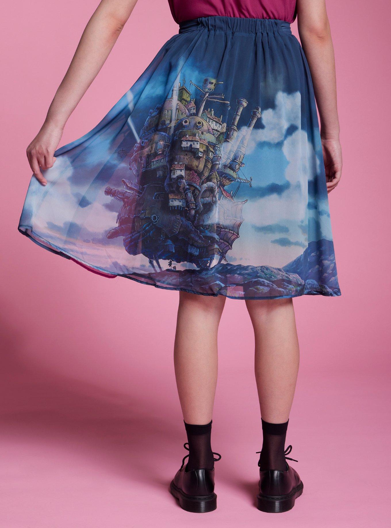 Her Universe Studio Ghibli Howl's Moving Castle Lace-Up Castle Skirt, MULTI, alternate
