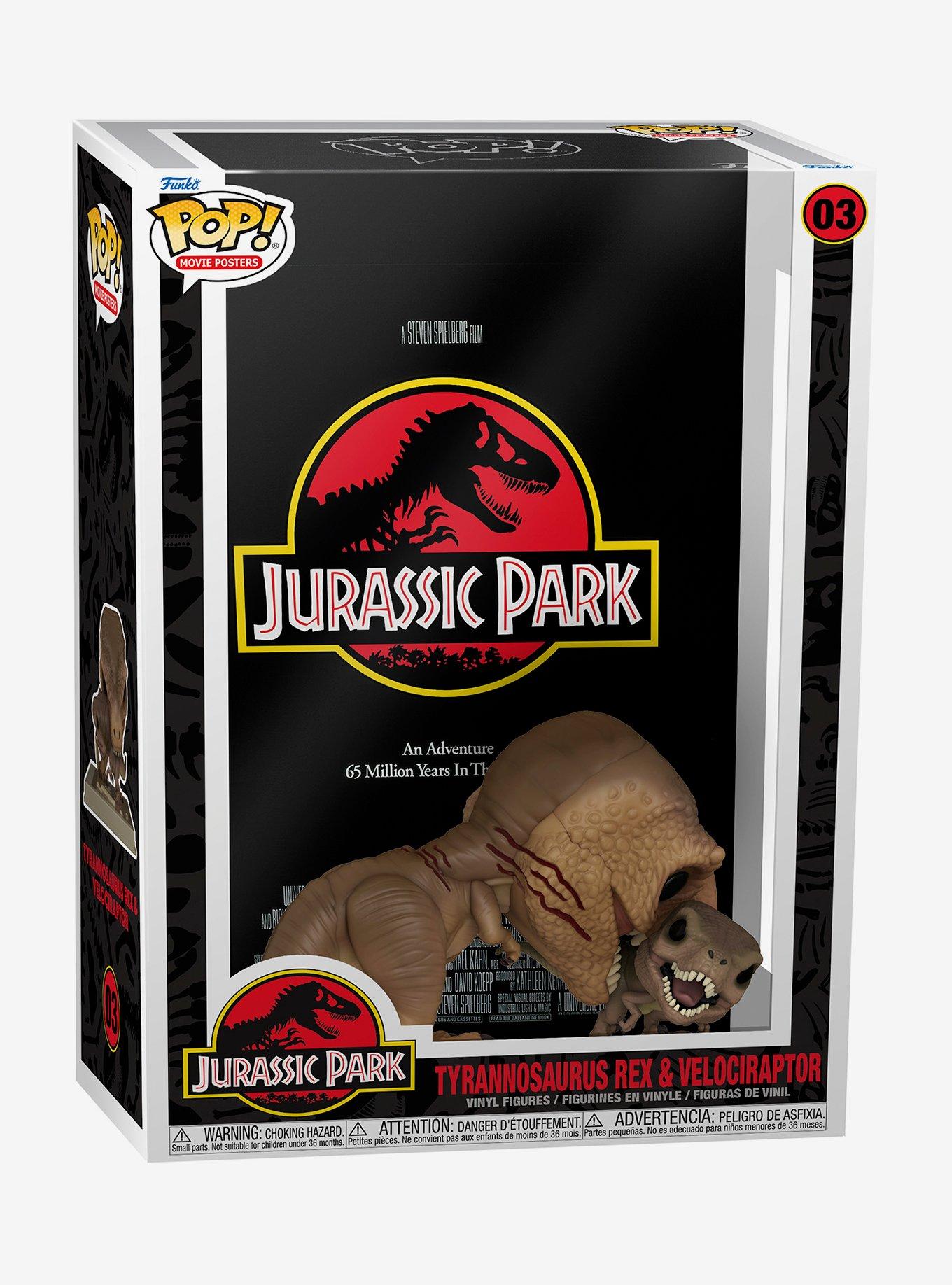 Funko Pop! Movie Posters Jurassic Park Tyrannosaurus Rex & Velociraptor Vinyl Figures, , alternate
