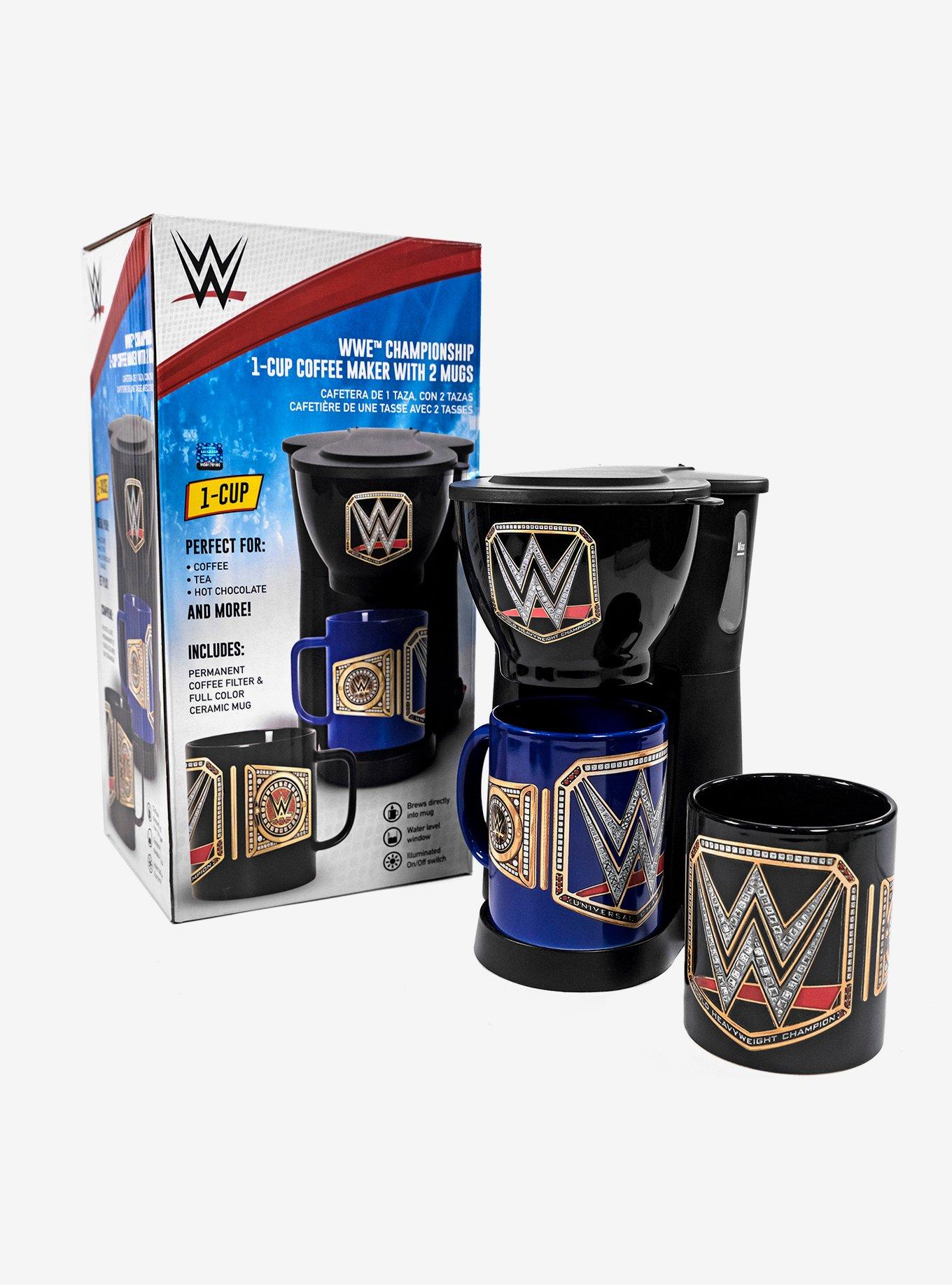 WWE Coffee Maker With 2 Mugs, , alternate