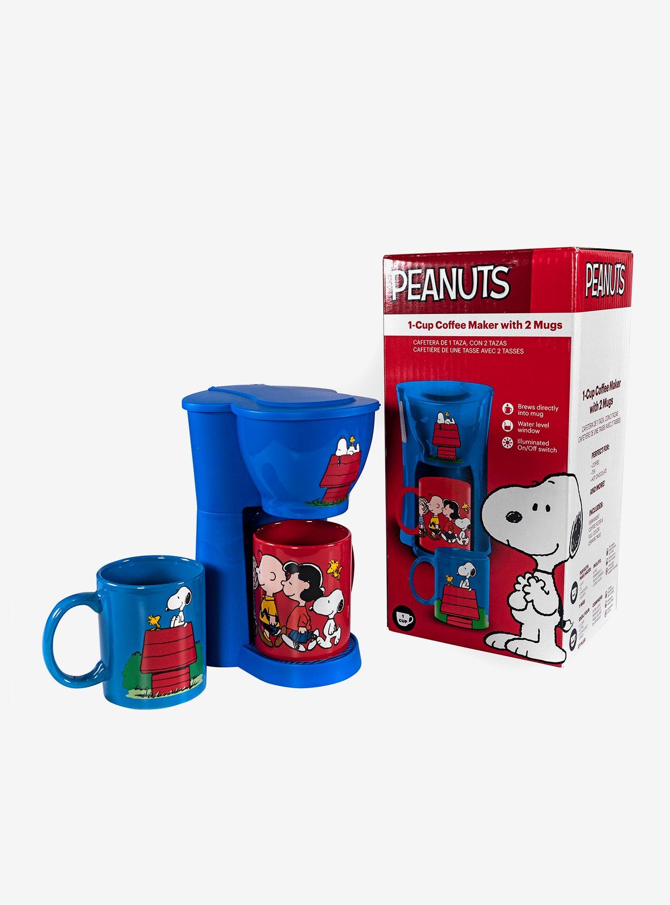 Hot Topic Peanuts Snoopy Woodstock And Friends Two Mug Coffee Maker