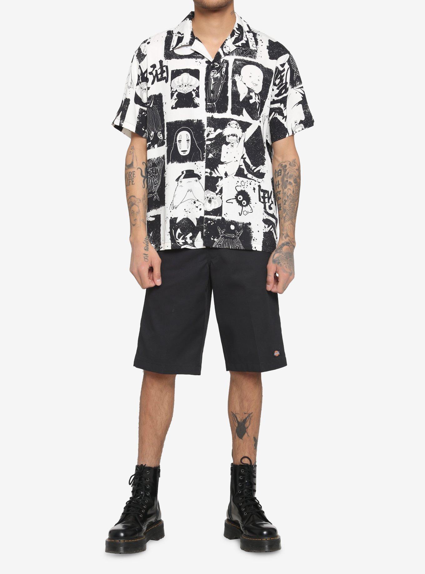 Studio Ghibli Spirited Away Stencil Woven Button-Up, MULTI, alternate